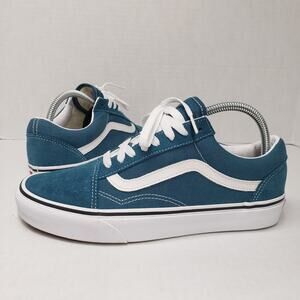 Vans Old Skool Skate Shoes 8 Mens 9.5 Womens Blue Stargazer Pig Suede Casual